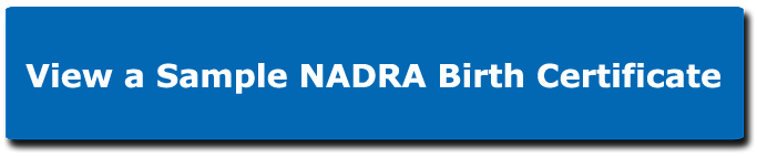 Sample NADRA Birth Certificate